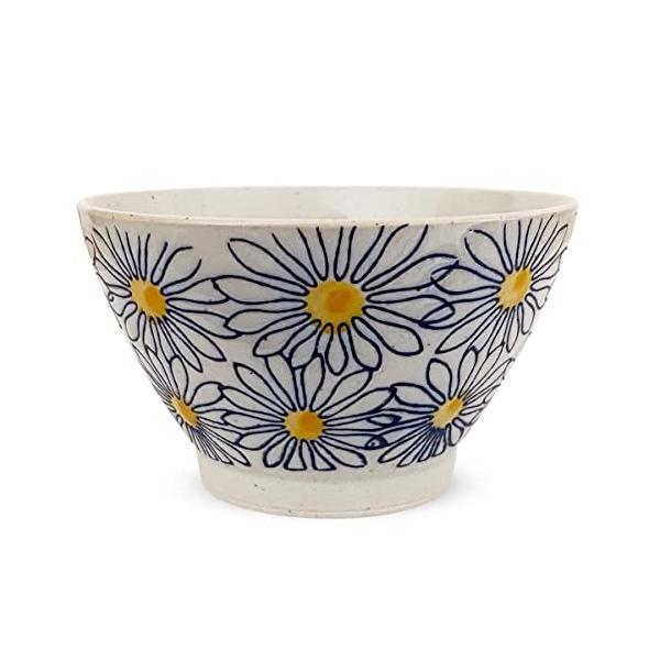 J-kitchens 勲山窯 くらわんか 茶碗 11cm 波佐見焼 日本製 野菊 ブルー