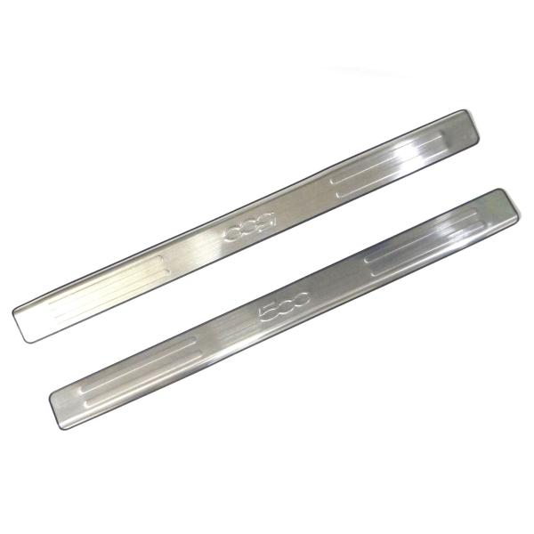 ★併売のため、在庫切れの際はご了承ください。発送委託により倉庫業者がお届けする場合がございます★【商品概要】FIAT フィアット ドア スカッフプレート 左右2P適合車種：フィアット 500,500C(カブリオレ),アバルト (2008 -...