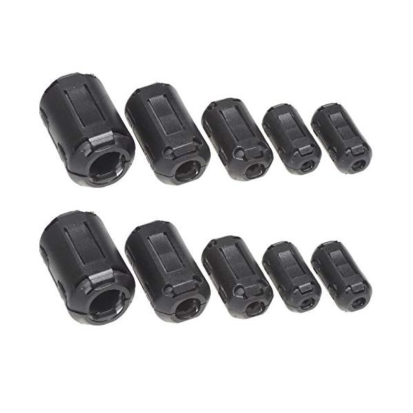 ★併売のため、在庫切れの際はご了承ください。発送委託により倉庫業者がお届けする場合がございます★5サイズ各2個の10個セット電源ケーブル、オーディオケーブル、AVケーブル、USBケーブル、データケーブルなどにご使用いただけます。耐高温性（1...