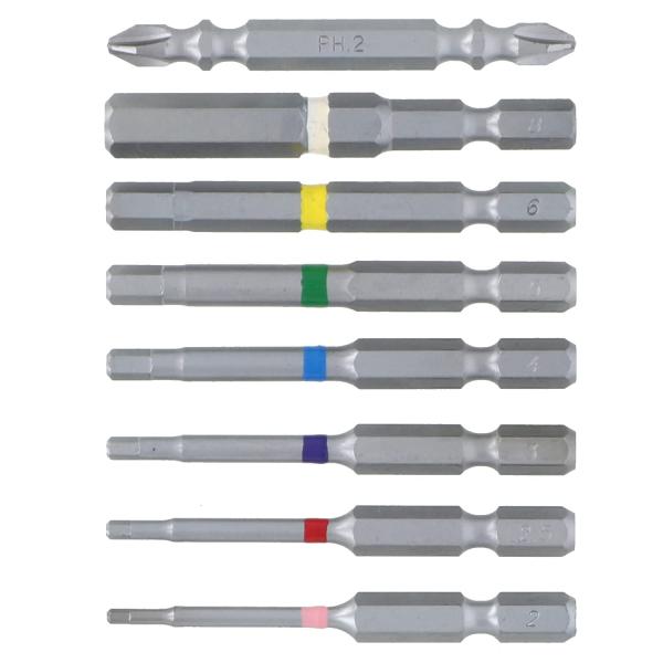 ★併売のため、在庫切れの際はご了承ください。発送委託により倉庫業者がお届けする場合がございます★【商品概要】六角穴付きボトル回しなどにセット内容:六角ビット2mm/2.5mm/3mm/4mm/5mm/6mm/8mm/+No.2全長:65mm...