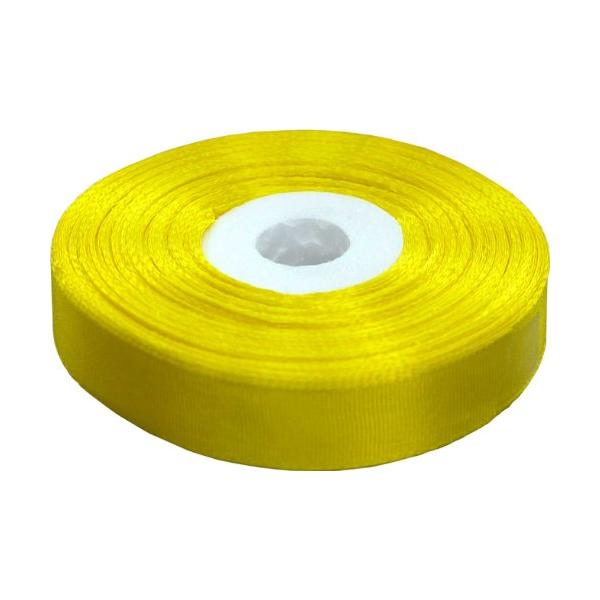 ★併売のため、在庫切れの際はご了承ください。発送委託により倉庫業者がお届けする場合がございます★マミー商事 小白リボン 24mm幅 約28m巻 Col.5 黄色