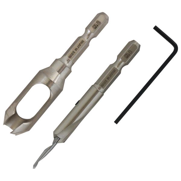 ★併売のため、在庫切れの際はご了承ください。発送委託により倉庫業者がお届けする場合がございます★【商品概要】皿取錐:3(下穴サイズ)×8(皿取サイズ)、埋木錐:8軸径:6.35mm六角軸、皿取錐皿角度:90度材質:普通鋼・メッキ仕上げ適用材...