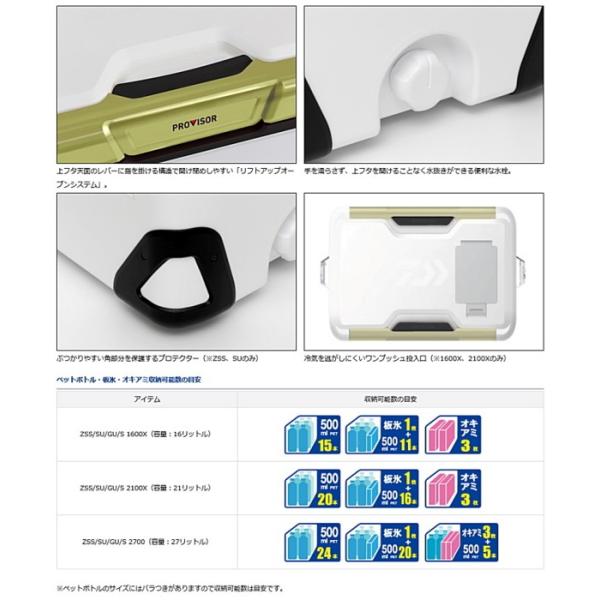 Gu 釣り クーラーボックス Hd Hd D01 2100x 週末セール商品 ブラック 釣人館ますだ プロバイザー ダイワ 2100x 店