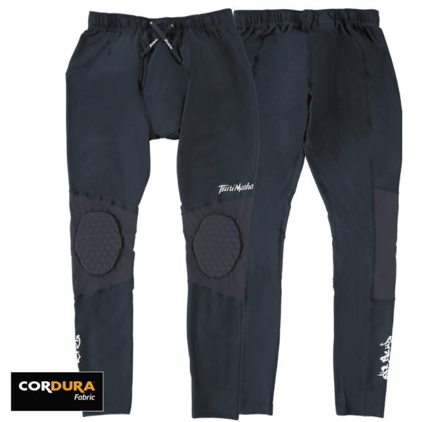 釣武者 TsuriMusha コーデュラ・ニーガードタイツ ブラック SSサイズ