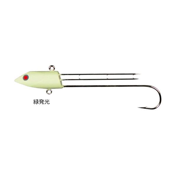 フジワラ 太刀魚ジグヘッド 21g #緑発光 / タチウオ テンヤ 仕掛け