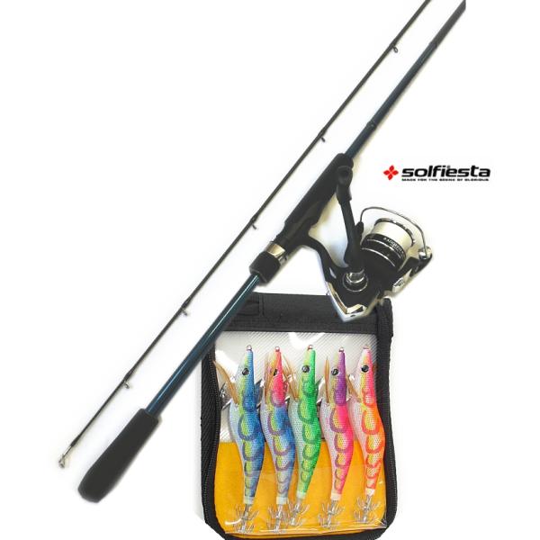 釣り場に直行！直ぐに使える入門者〜中級者におすすめのエギングセット。[セット内容](1)エギングロッドカーボンエギング　WANT EGING 〜ウォントエギング〜入門者に最適なエントリーモデル・あらゆるフィールドに対応・操作性の良いセパレー...