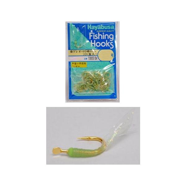 Hayabusa ハヤブサ サビキ バラ鈎 金グレ オーロラ緑スキン