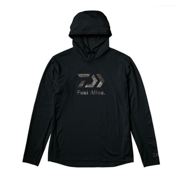《ダイワ》ＤＥ−３５２５　Feel Alive. ドライフーディー　ブラック×ヘイズカモ、ライトグレー
