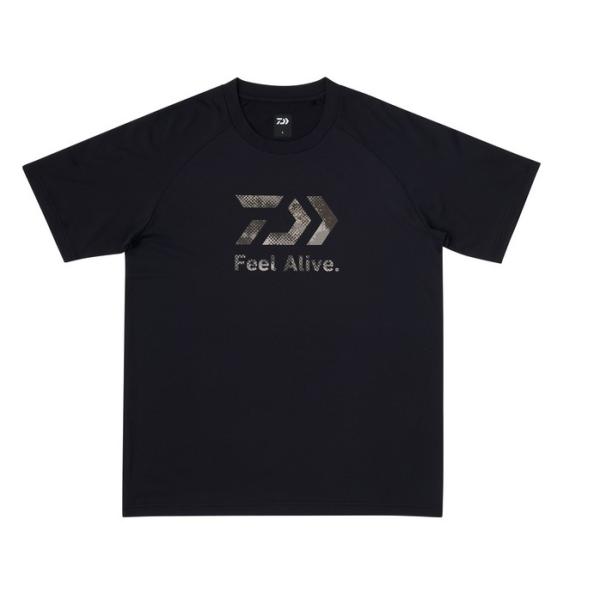 《ダイワ》ＤＥ−３９２５　Feel Alive. ドライTシャツ　ブラック×ヘイズカモ、ライトグレー