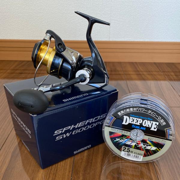 シマノ スフェロスSW 6000PG + ディープワン 2.5号 300m セット シマノ スフェロスSW 6000PG + ディープワン 2.5号 300m セット