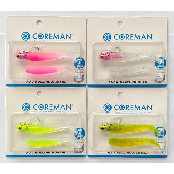 コアマン RJ-7 RJ7 ローリングジグヘッド 7g 9個セット COREMAN 送料無料 コアマン RJ-7 ローリングジグヘッド 4色