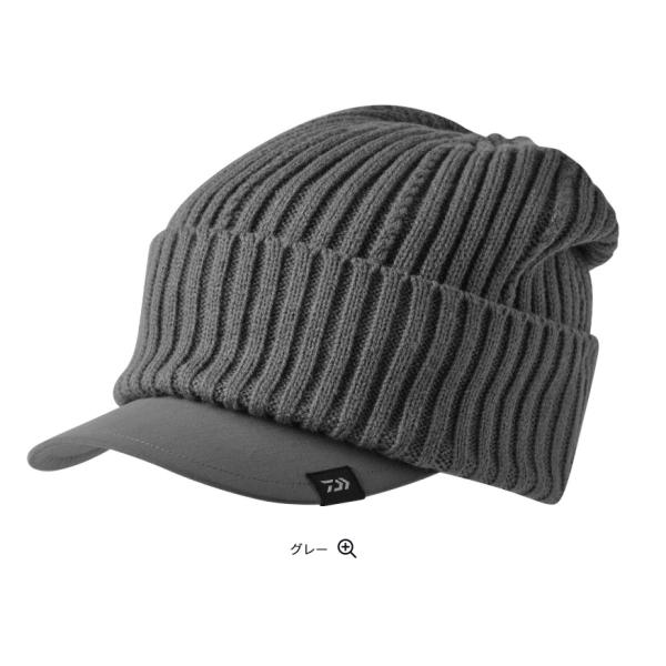 ツバ部分に撥水生地を使用することで、実釣時に濡れた手で触っても染み込みにくく便利。ニット部は深めで、耳まで覆えるサイズ感にすることで温かい。■品番：DC-9324W■カラー：グレー■サイズ：フリーサイズ■素材本体：本体：アクリル100％ツバ...