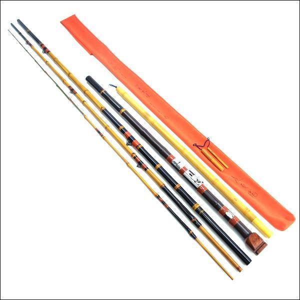 未使用品 俊貞作 石鯛竿 口巻黒塗 三本半継 5.6/U424LL : 釣king