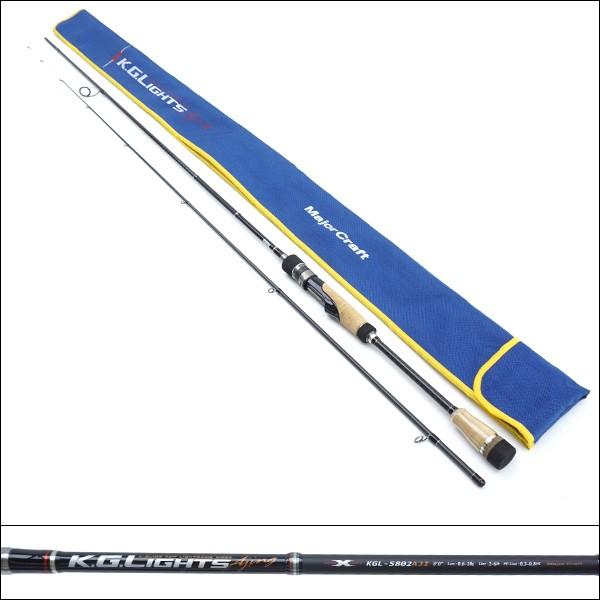 メジャークラフト ＫＧライツ　ＫＧＬ－Ｔ８０２　ＡＪＩ 極上美品 メジャークラフト KGライツ KGL-S802 AJI/U482L : 釣