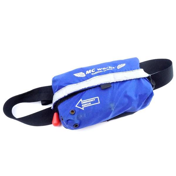 ライフジャケット　MC Works　自動膨張式救命具 美品 MCワークス 自動膨張式 ライフジャケット ウエストタイプ