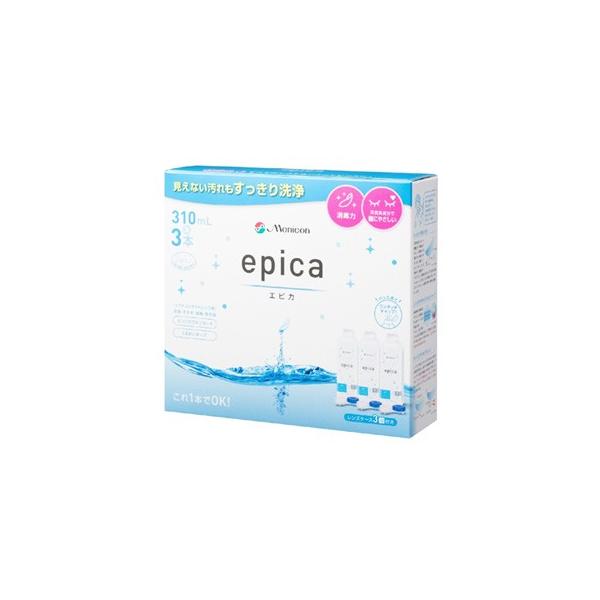 メニコン　エピカ　ソフトコンタクトレンズ用　洗浄・すすぎ・消毒・保存液　(310mL×3本)　【医薬部外品】　