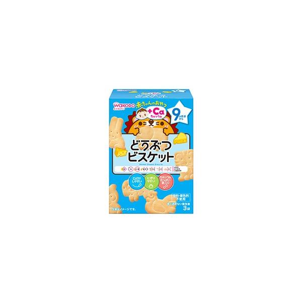 和光堂　赤ちゃんのおやつ　+Caカルシウム　どうぶつビスケット　9か月頃から　(11.5g×3袋)　ベビーおやつ　JANコード：4987244183583　
