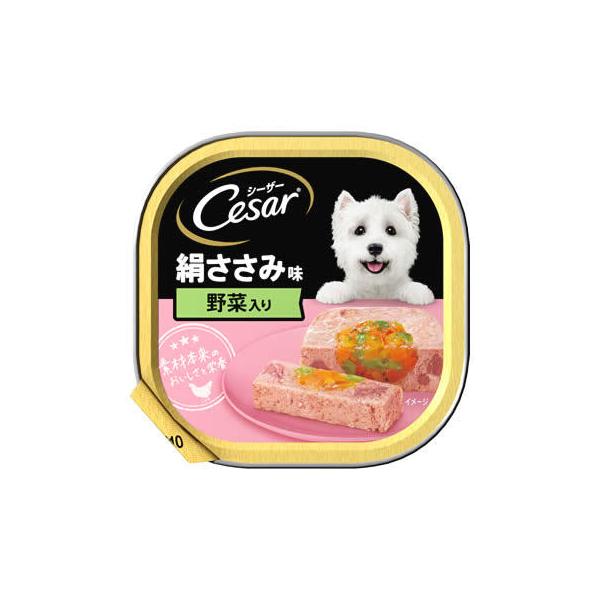 マースジャパン シーザー トレイ 成犬用 絹ささみ味 野菜入り (100g) ドッグフード ウェット :10106254:ツルハドラッグ ヤフー店  通販 