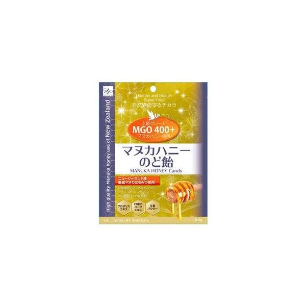 他サイト： ウエルネスライフサイエンス　マヌカハニーのど飴　(60g)　のど飴　はちみつ　※軽減税率対象商品の商品画像