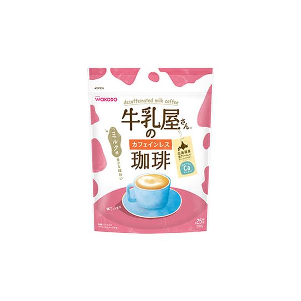 他サイト： アサヒ 牛乳屋さんのカフェインレス珈琲 袋 約25杯分 (280g) インスタント コーヒー カフェオレ　※軽減税率対象商品の商品画像