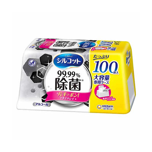 他サイト： ユニチャーム シルコット 99.99％ 除菌ウェットティッシュ 本体 大容量 (100枚) アルコールタイプ 防災 備蓄の商品画像