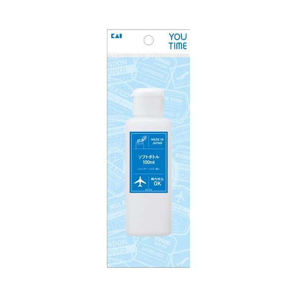 他サイト： 貝印 ユータイム ソフトボトル 100mL KC1316 (1個) トラベルグッズ 旅行 YOUTIMEの商品画像