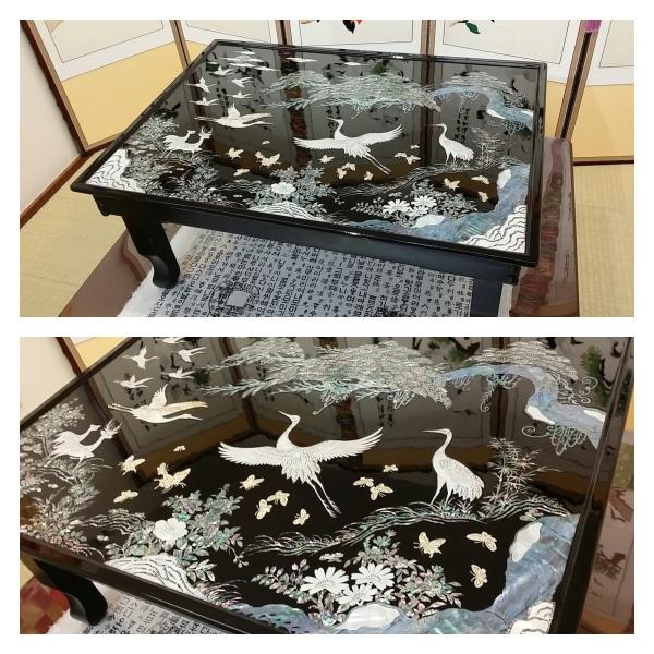韓国家具】韓国お膳 螺鈿テーブル鶴柄 : 韓国雑貨 KOKOREA ヤフー店