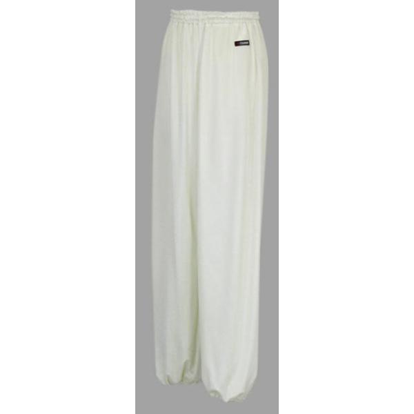 男女兼用・吸汗速乾の太極拳パンツです色は041.アイボリーです【素材】・テイジンアクアドライ鹿の子(ポリエステル100%)【特長】・独特の光沢を持ち、丈夫で速乾性に優れた素材を使用・ウエストゴムは入れ替え可能。紐でサイズ調整できます・裾ゴム...