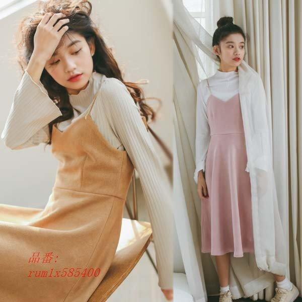 ワンピース レディース 春 サロペット 長袖 きれいめ 女子 スカート お嬢様 中学生 ファッション 韓国 高校生 シンプル ロング Rum1x Tsurumi Shop 通販 Yahoo ショッピング