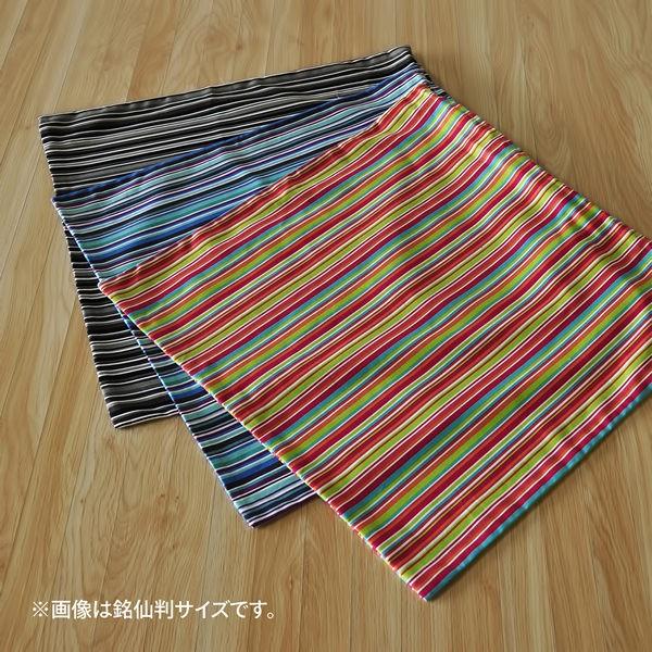 座布団カバー 約59×63cm 八端判 ミラノストライプ 綿100％ 日本製 縦縞模様 マルチカラー ファスナー式 素縫い 両面仕様 座ぶとん ざぶとん クッション
