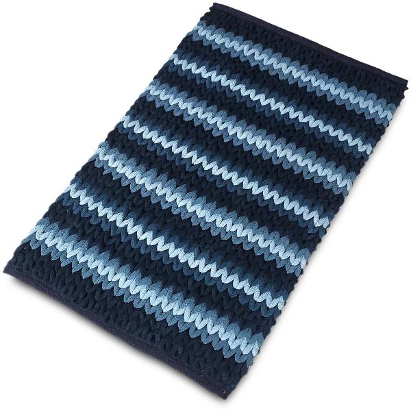 �C���h���}�b�g ��50×80cm �u���[ �o�X�}�b�g �����C�}�b�g �L�b�`���}�b�g ���փ}�b�g Bath Kitchen Entrance mat made in india 500*800mm Blue