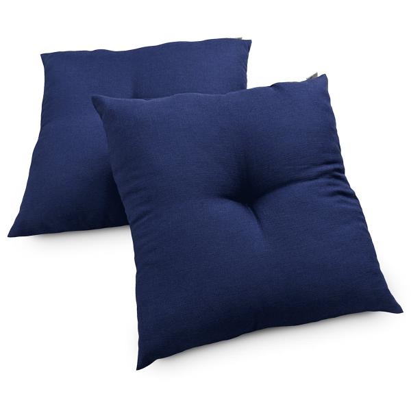 お客様用座布団5枚セット　青 座布団 本体 2枚組 約55×59cm 銘仙判 ジェーベスト ネイビー 日本製