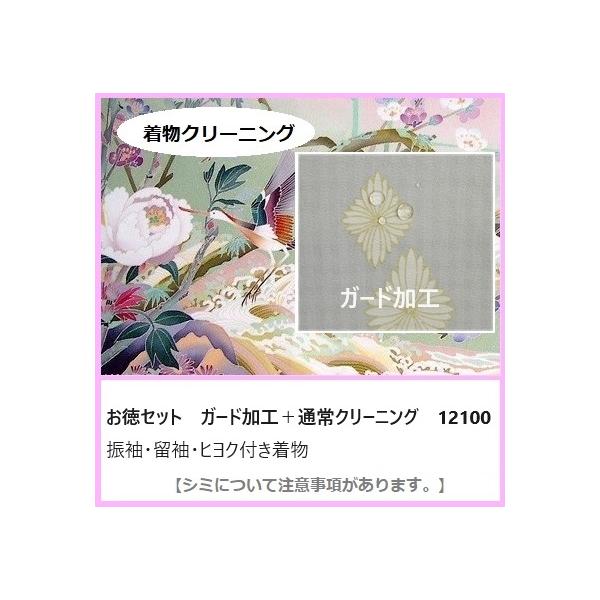 ガード加工がセットになったクリーニング下洗いをしてから丸洗いをしますので、つるやのクリーニングは綺麗な仕上がりです。振袖・留袖・ヒヨク付き着物【シミの注意事項】下洗いしみ抜きで通常汚れは綺麗になりますが落ちない汚れがあります。食べこぼし・汗...