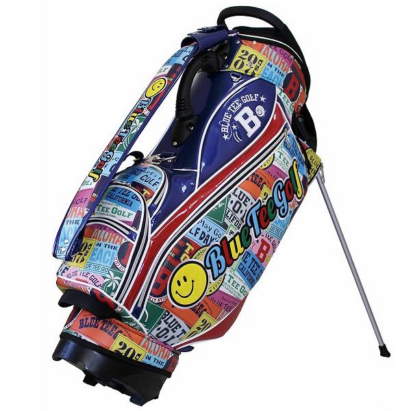 V585 BLUE TEE ゴルフ スタンド式 キャディバッグ スマイル BLUE TEE GOLF（ブルーティーゴルフ） スマイル＆カート スタンド