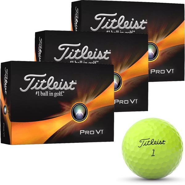 タイトリスト 2023 プロV1 ボール イエロー 3ダースまとめ買いセット  