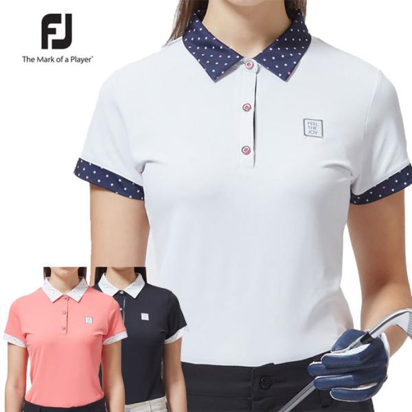 7/3まで10%クーポンあり ゴルフ　レディース／女性用　フットジョイ　半袖ポロシャツ　ＦＪＷＳ２２Ｓ０３