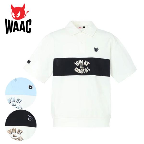 新品【WAAC】ゴルフウェア　半袖ニット WAAC ゴルフ メンズ ワック 半袖ポロシャツ 春 夏 26SS : つるやゴルフ