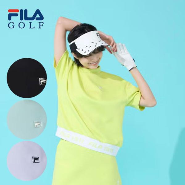 （クリアランス）ゴルフウェア レディース フィラ 半袖モックネックシャツ 春 夏 26SS