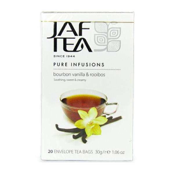 ノンカフェインのルイボスティーにほんのりバニラの香りが加わり、やさしい味わいでとても飲みやすく仕上がっています。