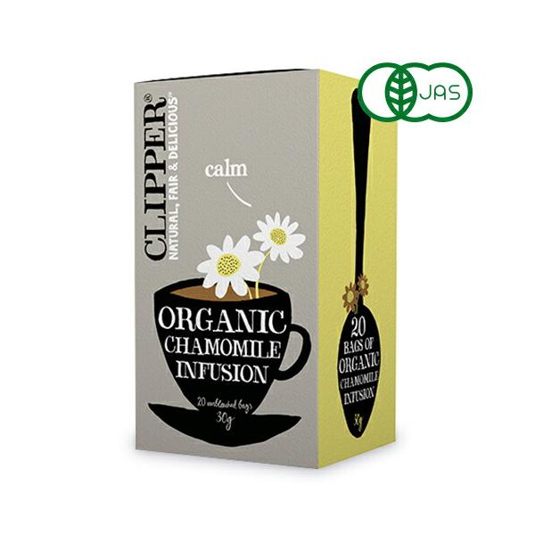 有機ハーブティー "ノンカフェイン" 癒しの一杯世界中で愛される紅茶ブランド"CLIPPER"有機栽培されたカモミールの花のみで作られた明るい黄金色のカフェインフリーのハーブティーです。ナチュラルな無漂白のティーバッグを使用しています。20...