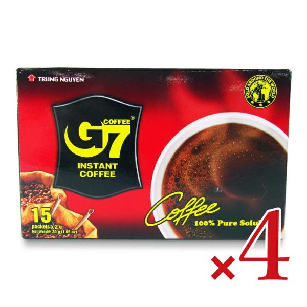 G7 インスタントベトナムコーヒー ブラックコーヒー 2g×15袋 × 4箱