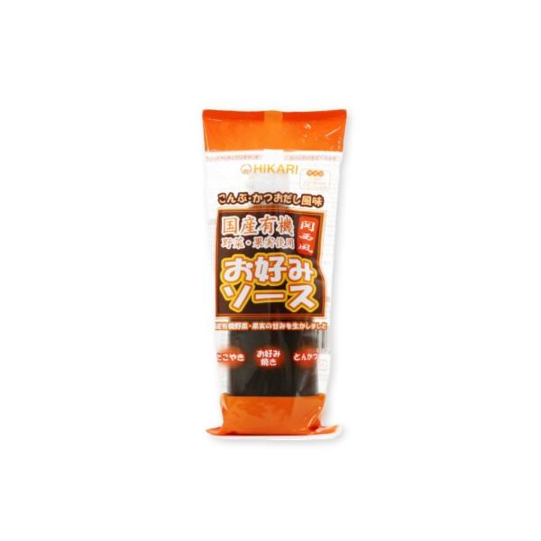 ヒカリ 関西風 お好みソース 300g  国産有機野菜・果実使用 光食品　ポイント消化に