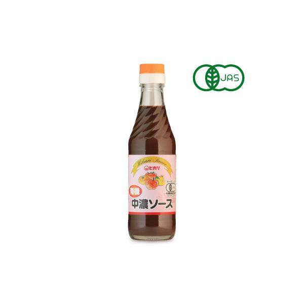 有機野菜・果実を贅沢に使用し、香辛料をきかせた少し辛口の有機JAS認定の中濃ソースです。主原料の野菜・果実（にんじん、トマト、たまねぎ、みかん、レモン、ゆず、にんにく、りんご）は100%有機です。糖類は有機糖みつと有機砂糖を使用、食塩は天日...