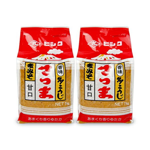藤安醸造 ヒシク  香味多こうじ 麦みそ 甘口 1kg × 2個