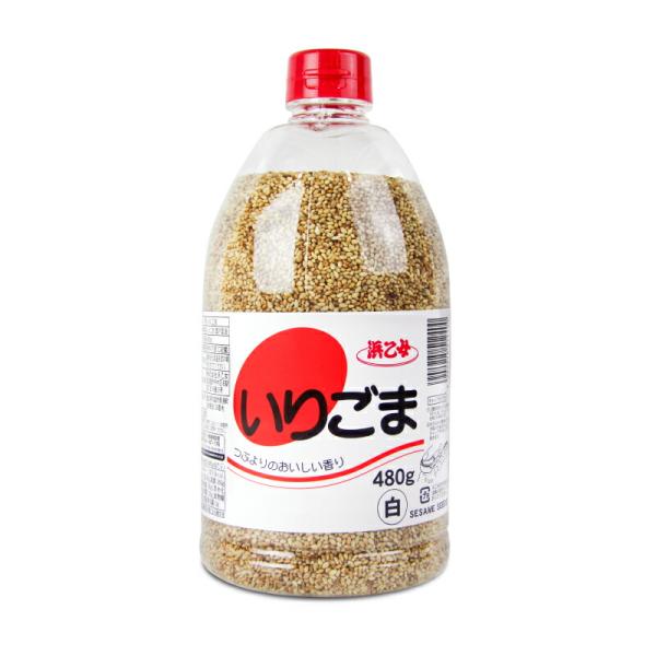 つぶよりのおいしい香り 白白ごまを風味よく焙煎しました大粒の白ごまを使用し、風味よく焙煎しました。大容量の480g！