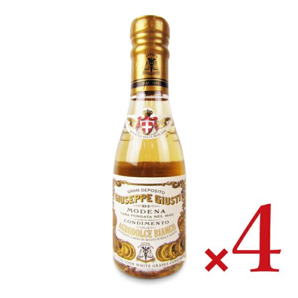 ジャパンソルト  GIUSTI ジュスティ ホワイトバルサミコ酢 100ml × 4本 超PayPay祭