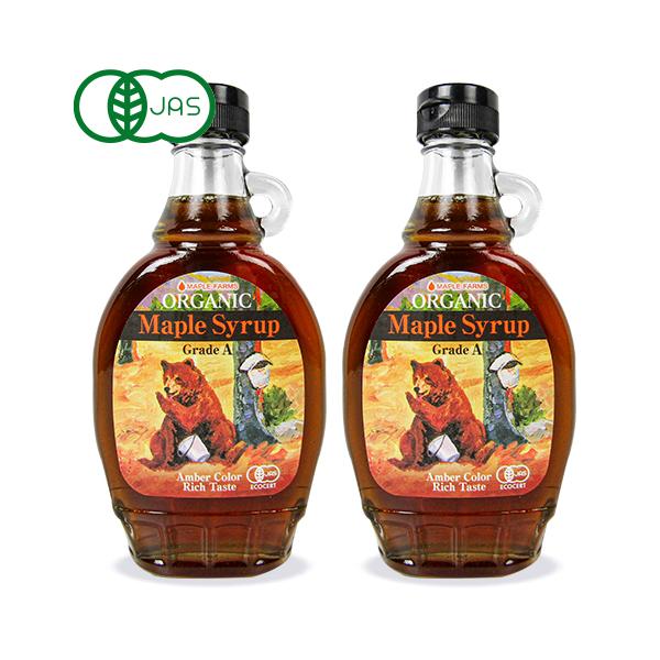 グレードAアンバーは、カナダ・ケベック州産のオーガニックメープルシロップです。ゴールデンの後に採取される樹液から作られるのが、アンバー（リッチテイスト）です。繊細かつ豊かな香りと味わいが特長です。あっさりしているのでトッピングとしてパンケー...