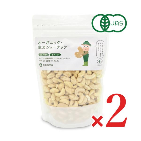 BIONOWA オーガニック カシューナッツ (生) 380g × 2袋 爆買
