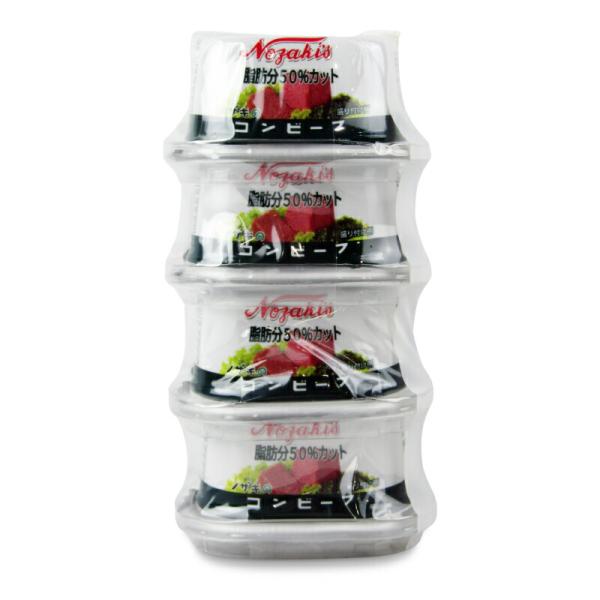 他サイト： 川商フーズ ノザキ 脂肪分50%カットコンビーフ 80g×4個パック【食品 精肉 肉加工品 加工品 コンビーフ まとめ買い 缶詰】の商品画像