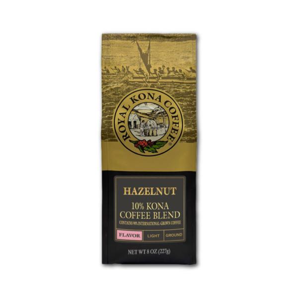他サイト： オリエントコマース ロイヤルコナ ヘーゼルナッツ コーヒー豆 8oz 227g 豆挽き済の商品画像